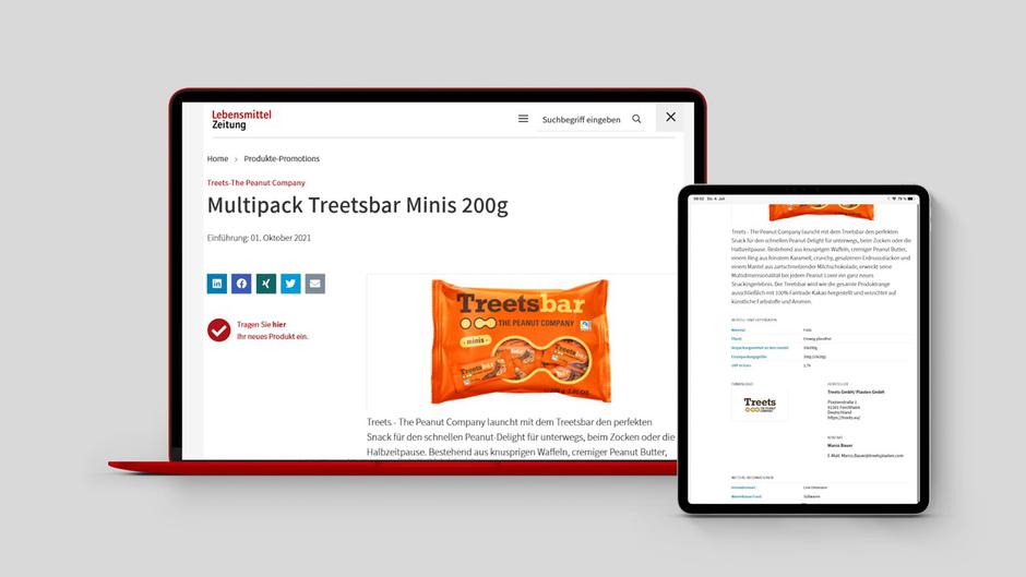 Present your product extensively and in detail on your product detail page! In addition to the integration of key data such as material, packaging size and prices, the detail page offers the possibility to integrate your logo and an individual contact. 