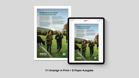 Credible and large-scale image advertising through placement of print ads in the RegionalReport Ireland.