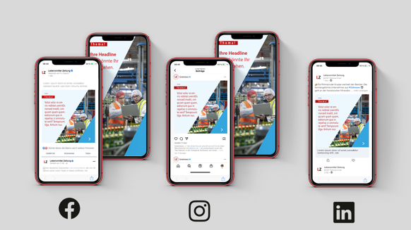 Additional reach and attention is provided by posts and stories on Lebensmittel Zeitung's social media channels on Instagram, Facebook and LinkedIn.